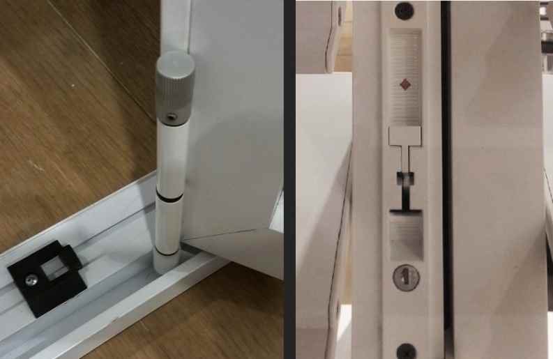 Paneelfixering en espagnoletsluiting