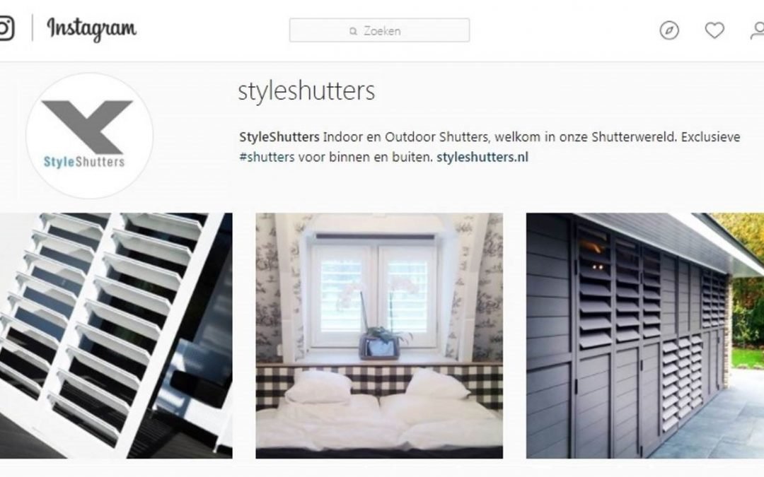 StyleShutters nu ook op Instagram.