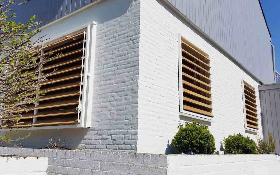 Iroko houten shutters
